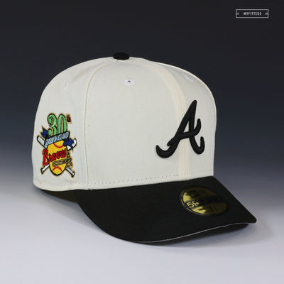 ATLANTA BRAVES 30TH SEASON IN ATLANTA MR. ADVENTURE OFF WHITE NEW ERA HAT