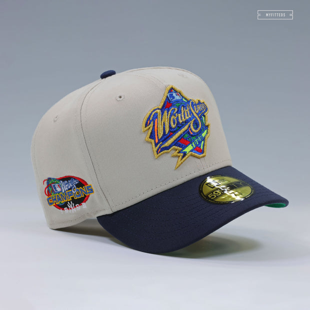 NEW YORK YANKEES 1998 WORLD SERIES CHAMPIONS SANDSTONE NEW ERA FITTED CAP