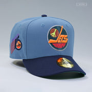 WINNIPEG JETS 15TH ANNIVERSARY ATLANTA THRASHERS COLORS NEW ERA FITTED CAP