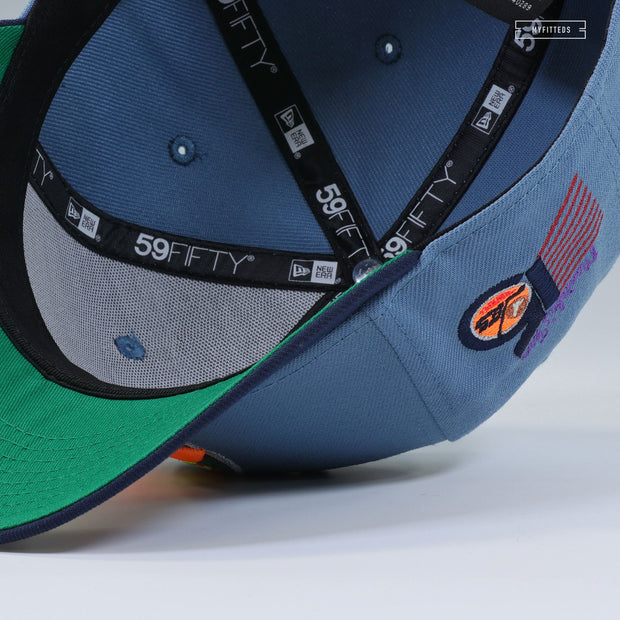 WINNIPEG JETS 15TH ANNIVERSARY ATLANTA THRASHERS COLORS NEW ERA FITTED CAP