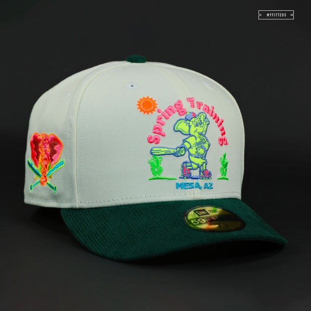 OAKLAND ATHLETICS SPRING TRAINING IN MESA, AZ WITH STOMPER NEW ERA FITTED CAP