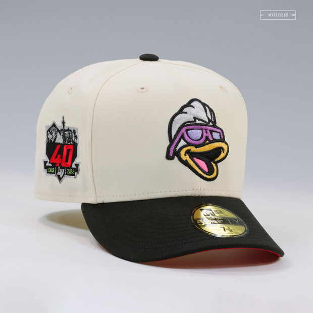 LAS VEGAS AVIATORS 40TH ANNIVERSARY GIZMO DUCK INSPIRED NEW ERA FITTED CAP