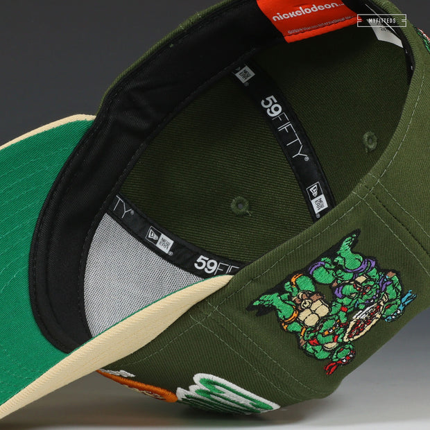 TEENAGE MUTANT NINJA TURTLES COWABUNGA PIZZA NYC SHELLTOE INSPIRED NEW ERA FITTED CAP
