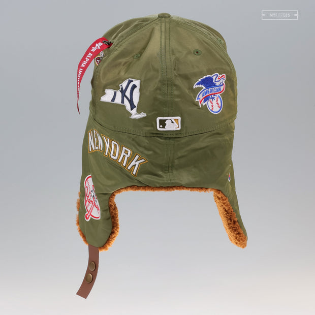 NEW YORK YANKEES X ALPHA INDUSTRIES AVIATOR DOG EAR NEW ERA 59FIFTY FITTED CAP