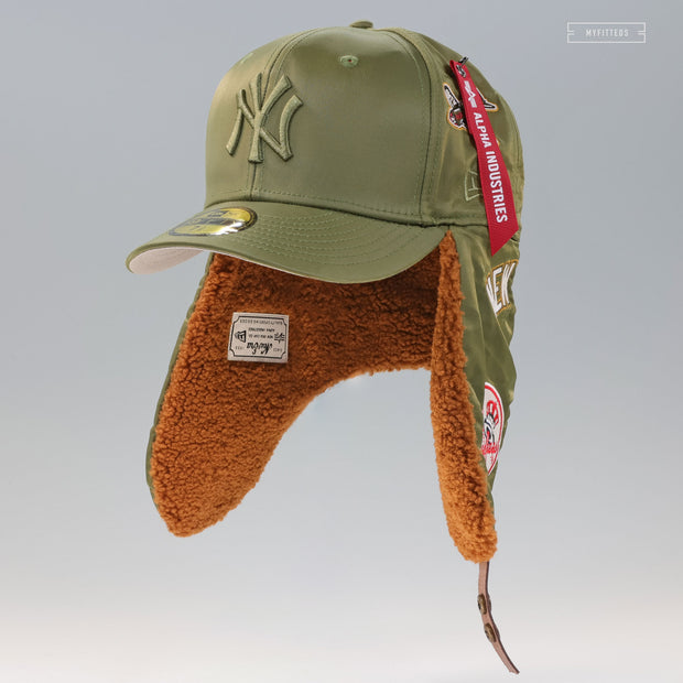 NEW YORK YANKEES X ALPHA INDUSTRIES AVIATOR DOG EAR NEW ERA 59FIFTY FITTED CAP