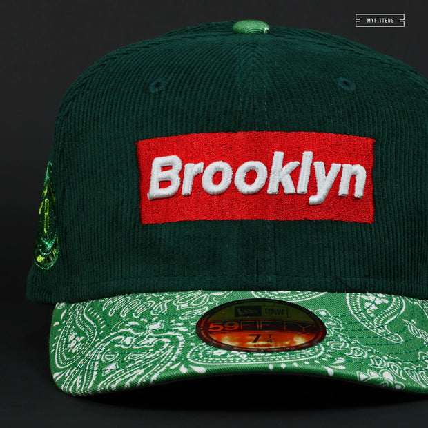 BROOKLYN NETS 10TH ANNIVERSARY GREEN PAISLEY NEW ERA HAT