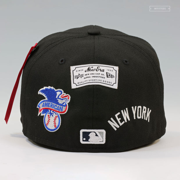NEW YORK YANKEES X ALPHA INDUSTRIES COLLAGE CHAIN STITCHED NEW ERA FITTED CAP