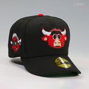 CHICAGO BULLS BENNY THE BULL MASCOT SILHOUETTE NEW ERA FITTED CAP