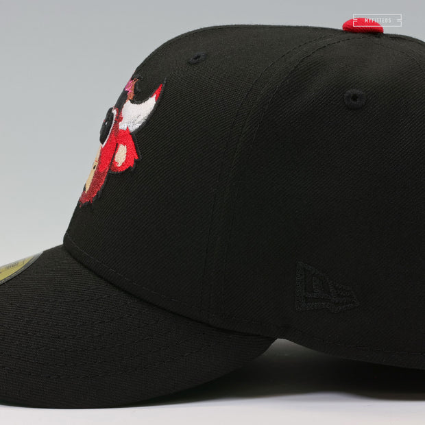 CHICAGO BULLS BENNY THE BULL MASCOT SILHOUETTE NEW ERA FITTED CAP
