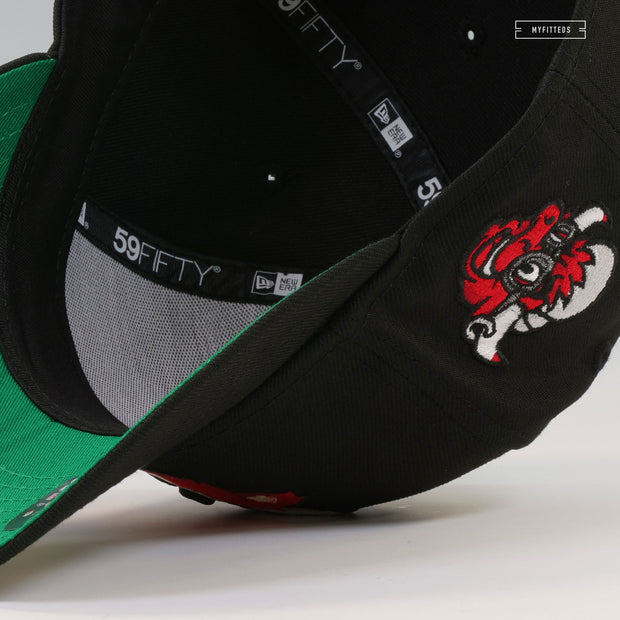 CHICAGO BULLS BENNY THE BULL MASCOT SILHOUETTE NEW ERA FITTED CAP