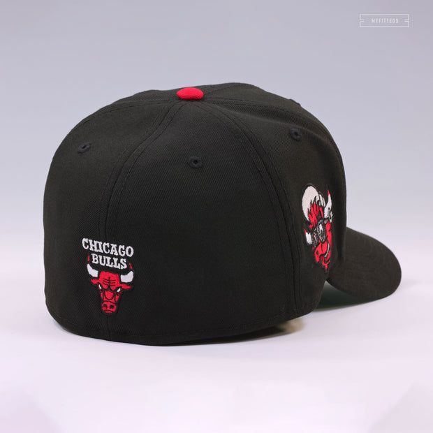 CHICAGO BULLS BENNY THE BULL MASCOT SILHOUETTE NEW ERA FITTED CAP