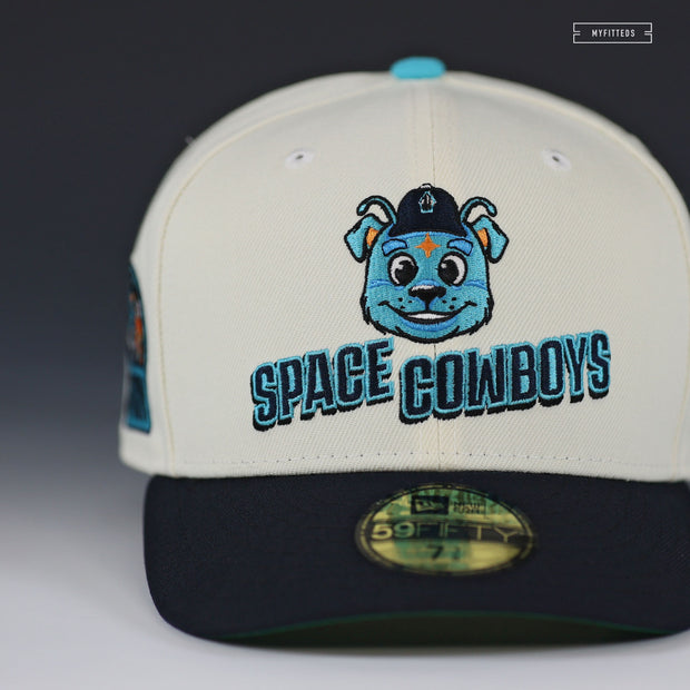 SUGAR LAND SPACE COWBOYS ORION THE MASCOT OFF WHITE NEW ERA FITTED CAP