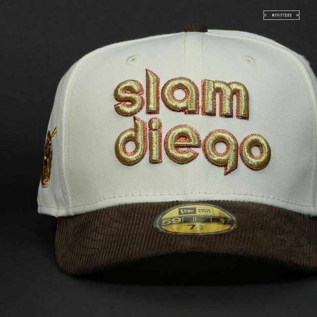 SAN DIEGO PADRES "SLAM DIEGO" OFF WHITE NEW ERA FITTED CAP