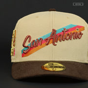 SAN ANTONIO SPURS GO SPURS GO! SHY PINK PAISLEY NEW ERA FITTED CAP