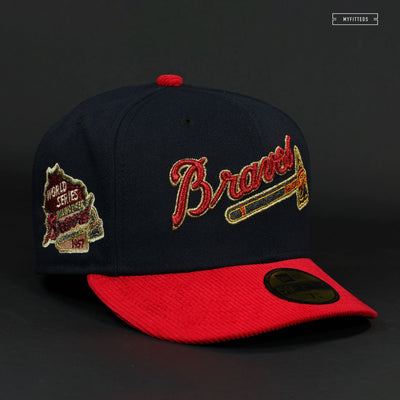 ATLANTA BRAVES X MILWAUKEE BRAVES 1957 WORLD SERIES NEW ERA FITTED CAP