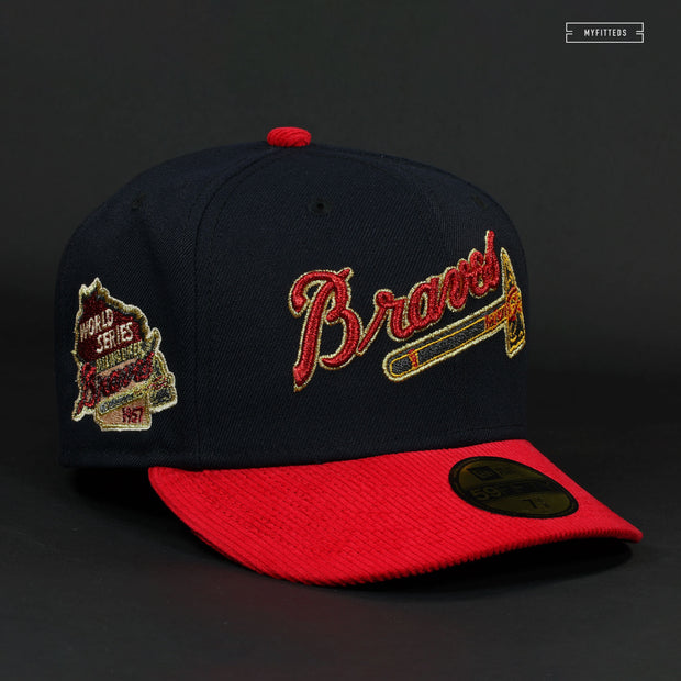 ATLANTA BRAVES X MILWAUKEE BRAVES 1957 WORLD SERIES NEW ERA FITTED CAP
