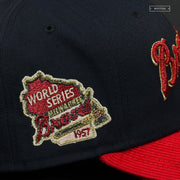 ATLANTA BRAVES X MILWAUKEE BRAVES 1957 WORLD SERIES NEW ERA FITTED CAP