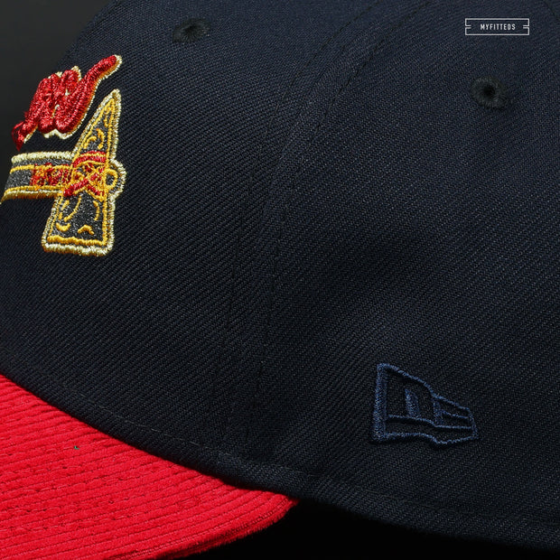 ATLANTA BRAVES X MILWAUKEE BRAVES 1957 WORLD SERIES NEW ERA FITTED CAP