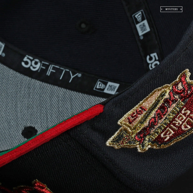 ATLANTA BRAVES X MILWAUKEE BRAVES 1957 WORLD SERIES NEW ERA FITTED CAP