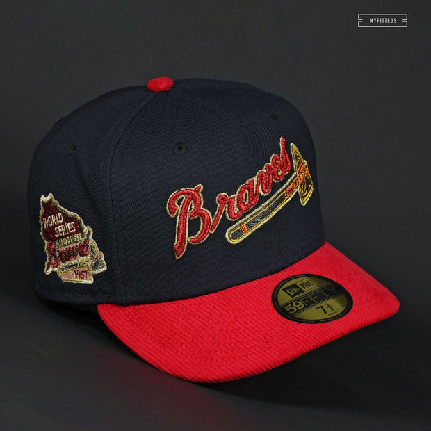 ATLANTA BRAVES X MILWAUKEE BRAVES 1957 WORLD SERIES NEW ERA FITTED CAP