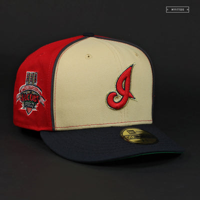 CLEVELAND INDIANS JACOBS FIELD 10TH ANNIVERSARY "OLD GOLD FOR ALL" NEW ERA HAT