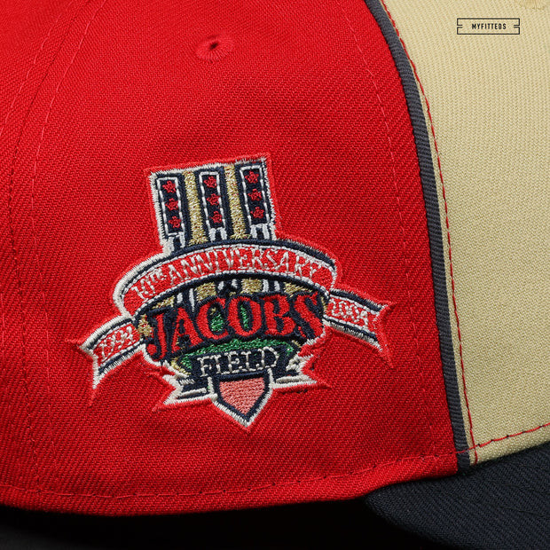 CLEVELAND INDIANS JACOBS FIELD 10TH ANNIVERSARY "OLD GOLD FOR ALL" NEW ERA HAT