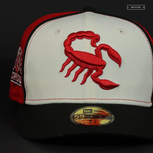 SCOTTSDALE SCORPIONS JERSEY SLEEVE PATCH "OFF WHITE" NEW ERA FITTED CAP