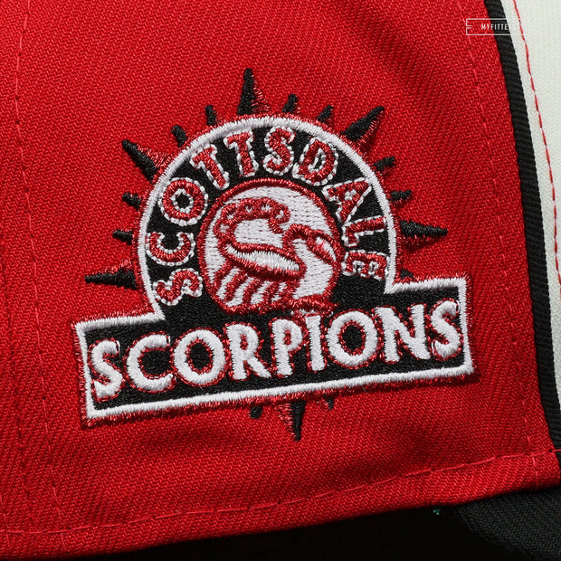 SCOTTSDALE SCORPIONS JERSEY SLEEVE PATCH "OFF WHITE" NEW ERA FITTED CAP