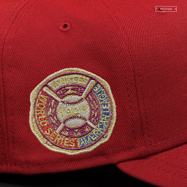 NEW YORK YANKEES 1928 WORLD SERIES TUDOR RED MODERN FLAIR NEW ERA FITTED CAP