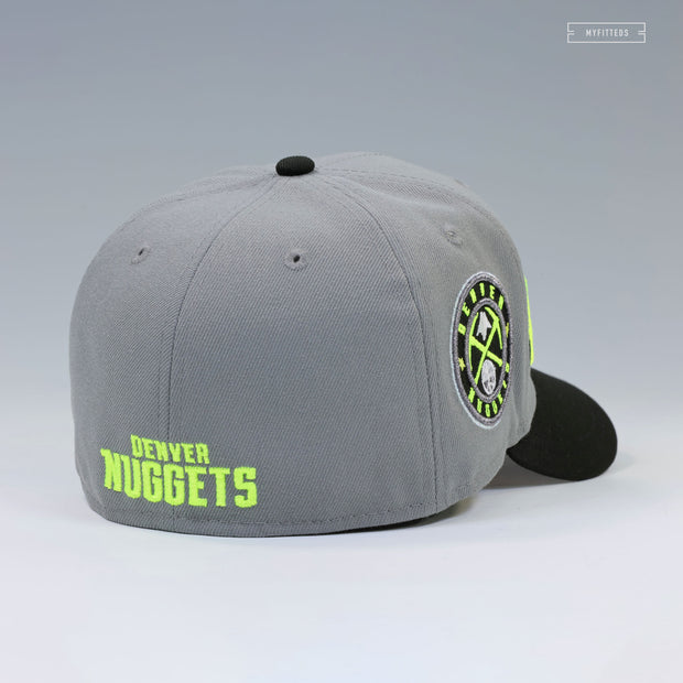 DENVER NUGGETS CITY SERIES AIR MAX 95 NEON YELLOW INSPIRED NEW ERA FITTED CAP