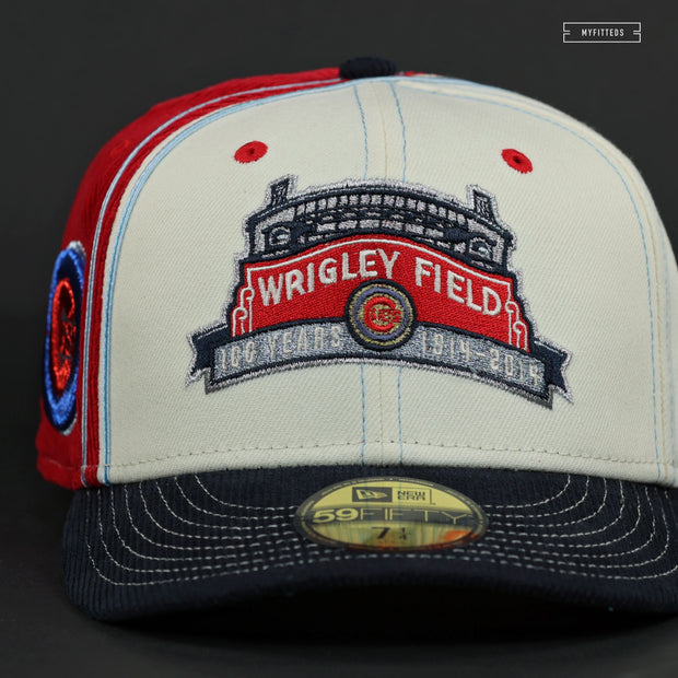 CHICAGO CUBS WRIGLEY FIELD 100TH ANNIVERSARY DIAGONAL BLOCK NEW ERA HAT