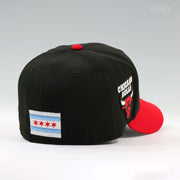 CHICAGO BULLS GRAFFITI 2 TONE JET BLACK SCARLET NEW ERA FITTED CAP