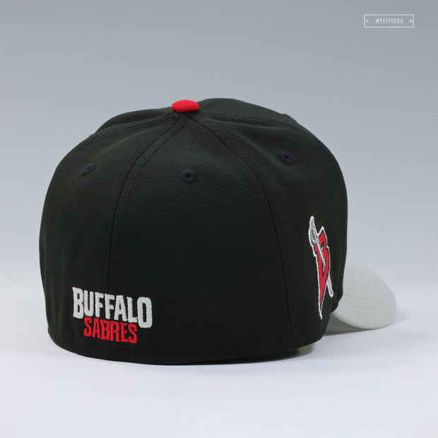 BUFFALO SABRES 2001 JERSEY REVERSE RETRO JET BLACK SNOWY OWL NEW ERA FITTED CAP