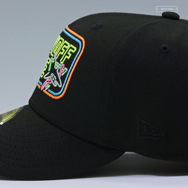 SAN JOSE SHARKS PLAYOFF MODE 2019 NEON BLACK LIGHTS NEW ERA FITTED CAP