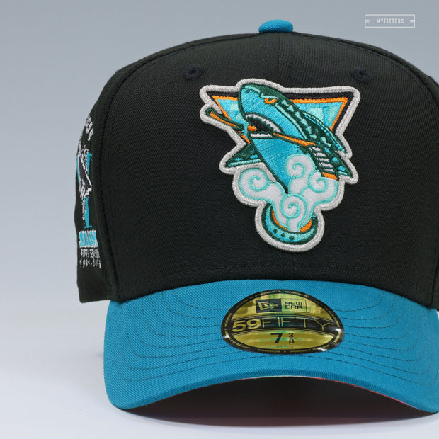 SAN JOSE SHARKS FIFTH SEASON QUETZALLI JIMENEZ SERAPE UV 2 TONE NEW ERA FITTED CAP