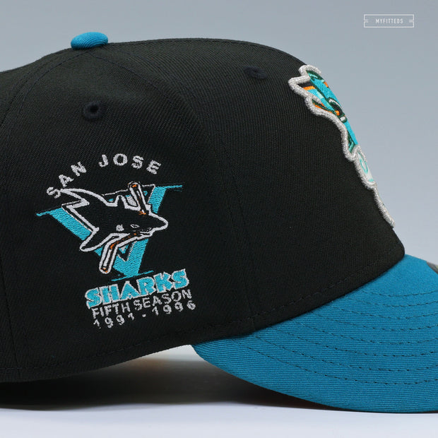 SAN JOSE SHARKS FIFTH SEASON QUETZALLI JIMENEZ SERAPE UV 2 TONE NEW ERA FITTED CAP