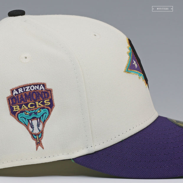 ARIZONA DIAMONDBACKS STYLIZED A DBACKS JERSEY SLEEVE SIDE PATCH OFF WHITE NEW ERA HAT