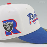 LOS ANGELES RAIDERS RAIDER NATION AMERICAN GLADIATORS INSPIRED NEW ERA FITTED CAP