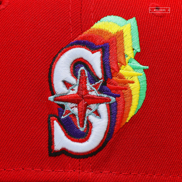 SEATTLE MARINERS 30TH ANNIVERSARY "RAINBOW" NEW ERA HAT
