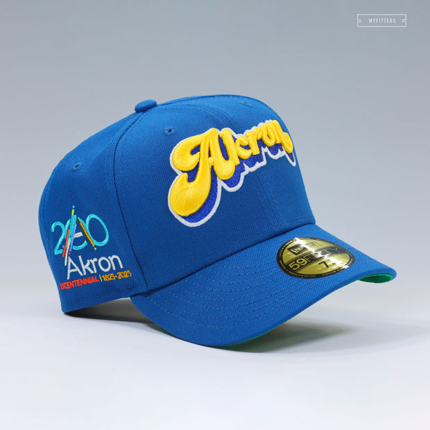 AKRON RUBBERDUCKS AKRON, OH BICENTENNIAL 200 YEARS NEW ERA FITTED CAP
