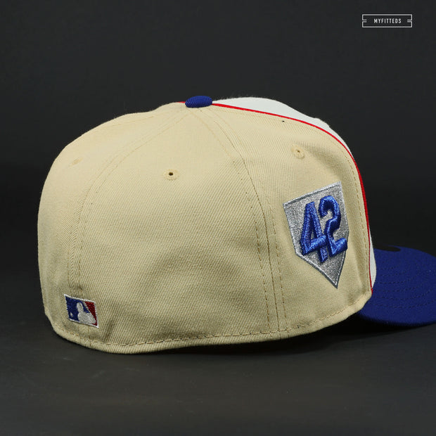 BROOKLYN DODGERS 42 JACKIE ROBINSON OFF WHITE NEW ERA FITTED CAP