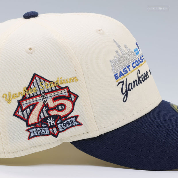 NEW YORK YANKEES VS LOS ANGELES DODGERS 2025 YANKEE & DODGER STADIUM OFF WHITE NEW ERA CAP