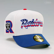 LOS ANGELES RAIDERS RAIDER NATION AMERICAN GLADIATORS INSPIRED NEW ERA FITTED CAP