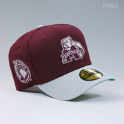 MISSISSIPPI STATE BULLDOGS INTENSE MAROON SNOWY OWL NEW ERA FITTED CAP