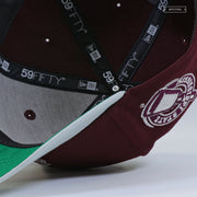 MISSISSIPPI STATE BULLDOGS INTENSE MAROON SNOWY OWL NEW ERA FITTED CAP