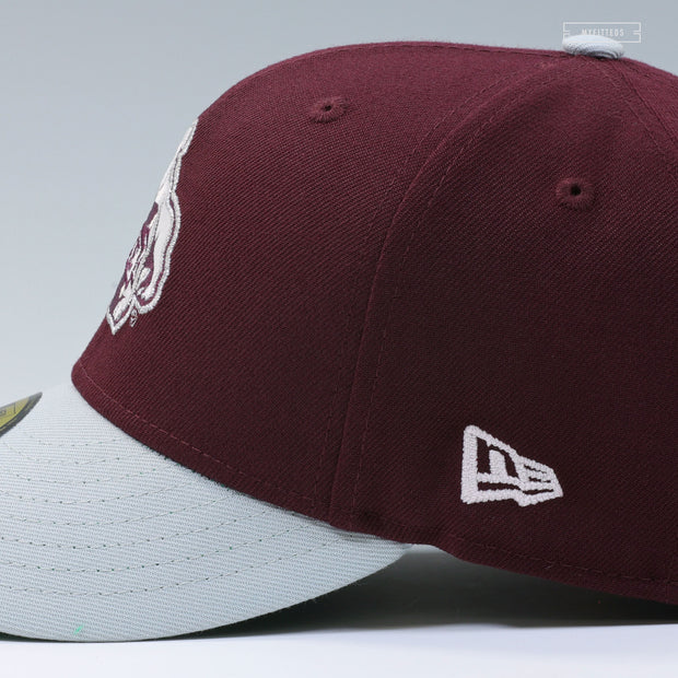 MISSISSIPPI STATE BULLDOGS INTENSE MAROON SNOWY OWL NEW ERA FITTED CAP