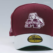 MISSISSIPPI STATE BULLDOGS INTENSE MAROON SNOWY OWL NEW ERA FITTED CAP