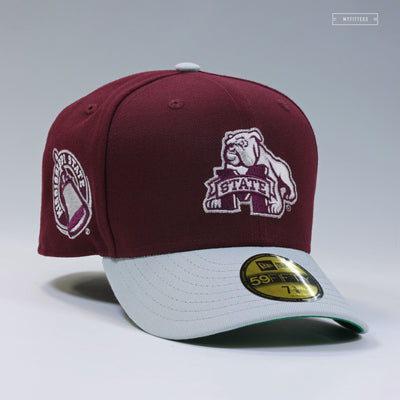 MISSISSIPPI STATE BULLDOGS INTENSE MAROON SNOWY OWL NEW ERA FITTED CAP