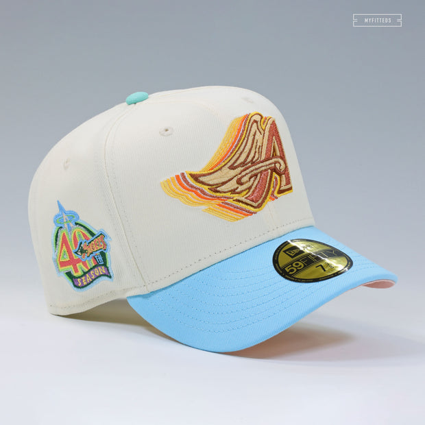 ANAHEIM ANGELS 40TH ANNIVERSARY CASCADING ANIMAL CROSSING INSPIRED NEW ERA FITTED CAP