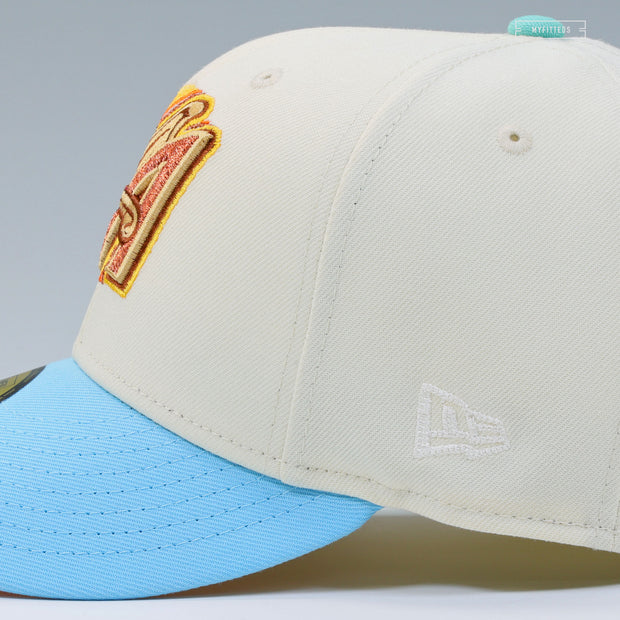 ANAHEIM ANGELS 40TH ANNIVERSARY CASCADING ANIMAL CROSSING INSPIRED NEW ERA FITTED CAP